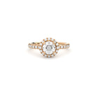 designer halo engagement ring with lab grown or natural diamonds by Formes
