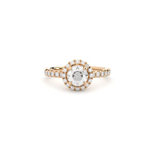 designer halo engagement ring with lab grown or natural diamonds by Formes