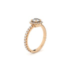 designer halo engagement ring with lab grown or natural diamonds by Formes