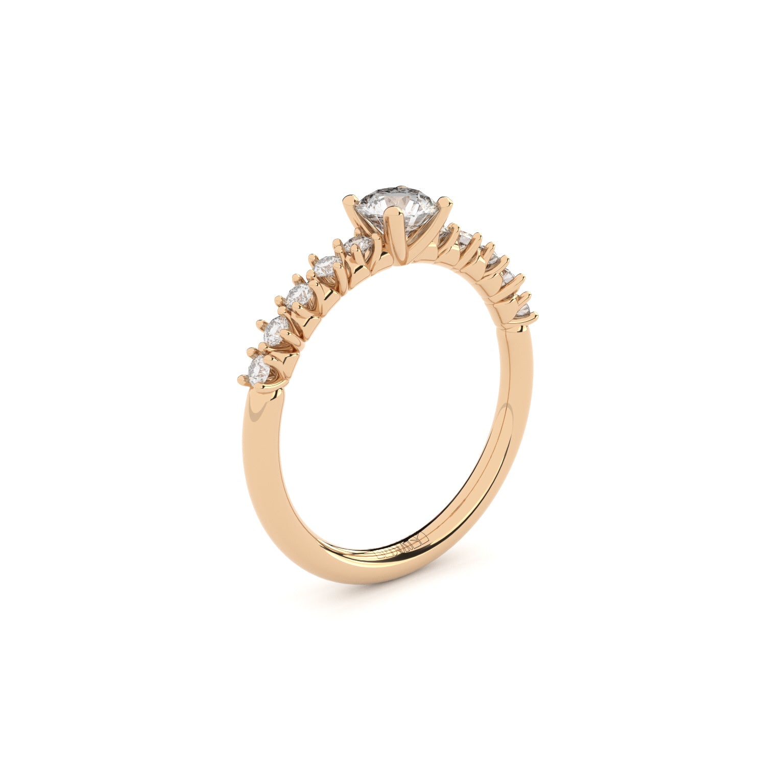 designer solitaire engagement ring with lab grown or natural diamonds by Formes