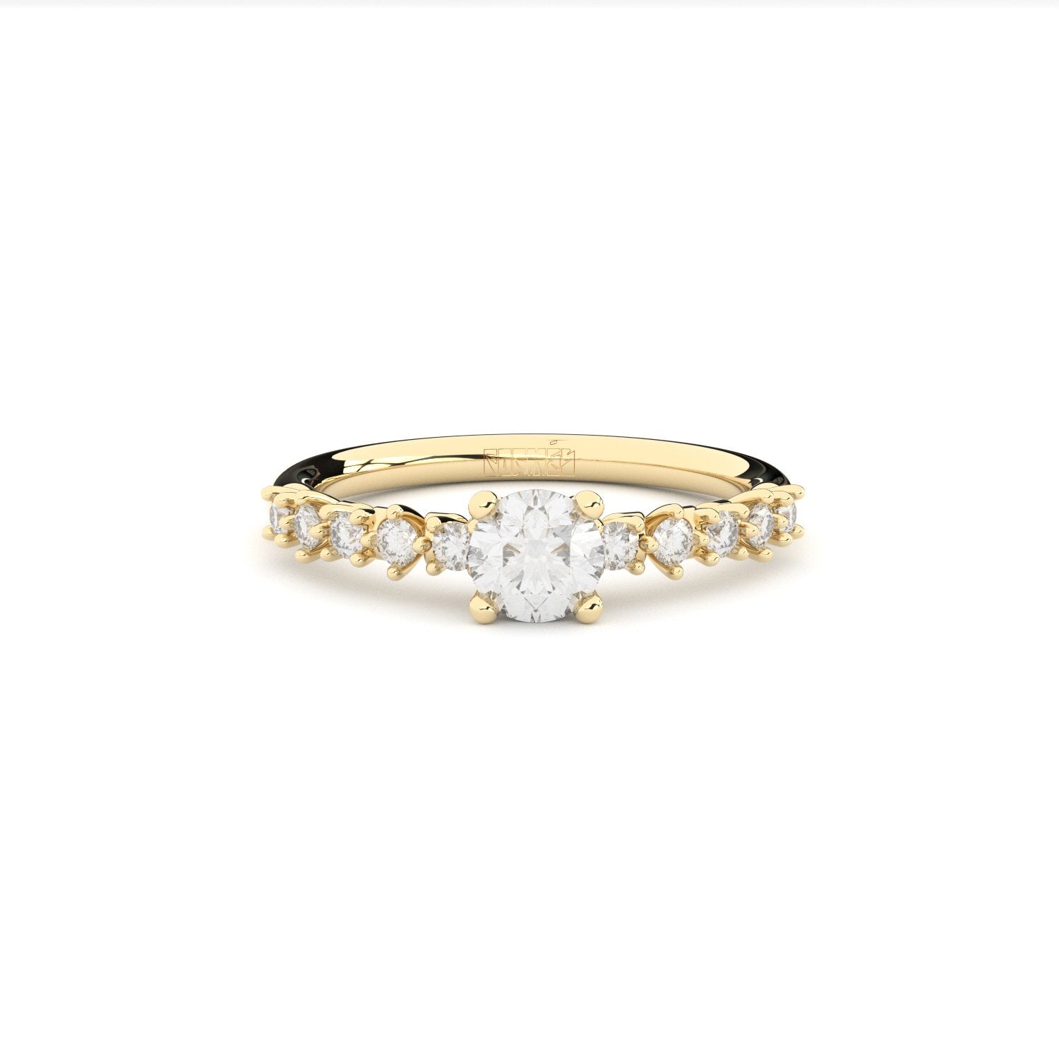 designer solitaire engagement ring with lab grown or natural diamonds by Formes