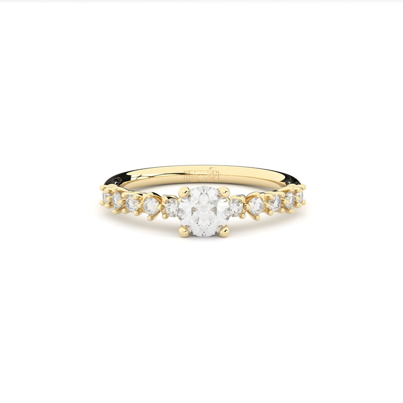 designer solitaire engagement ring with lab grown or natural diamonds by Formes