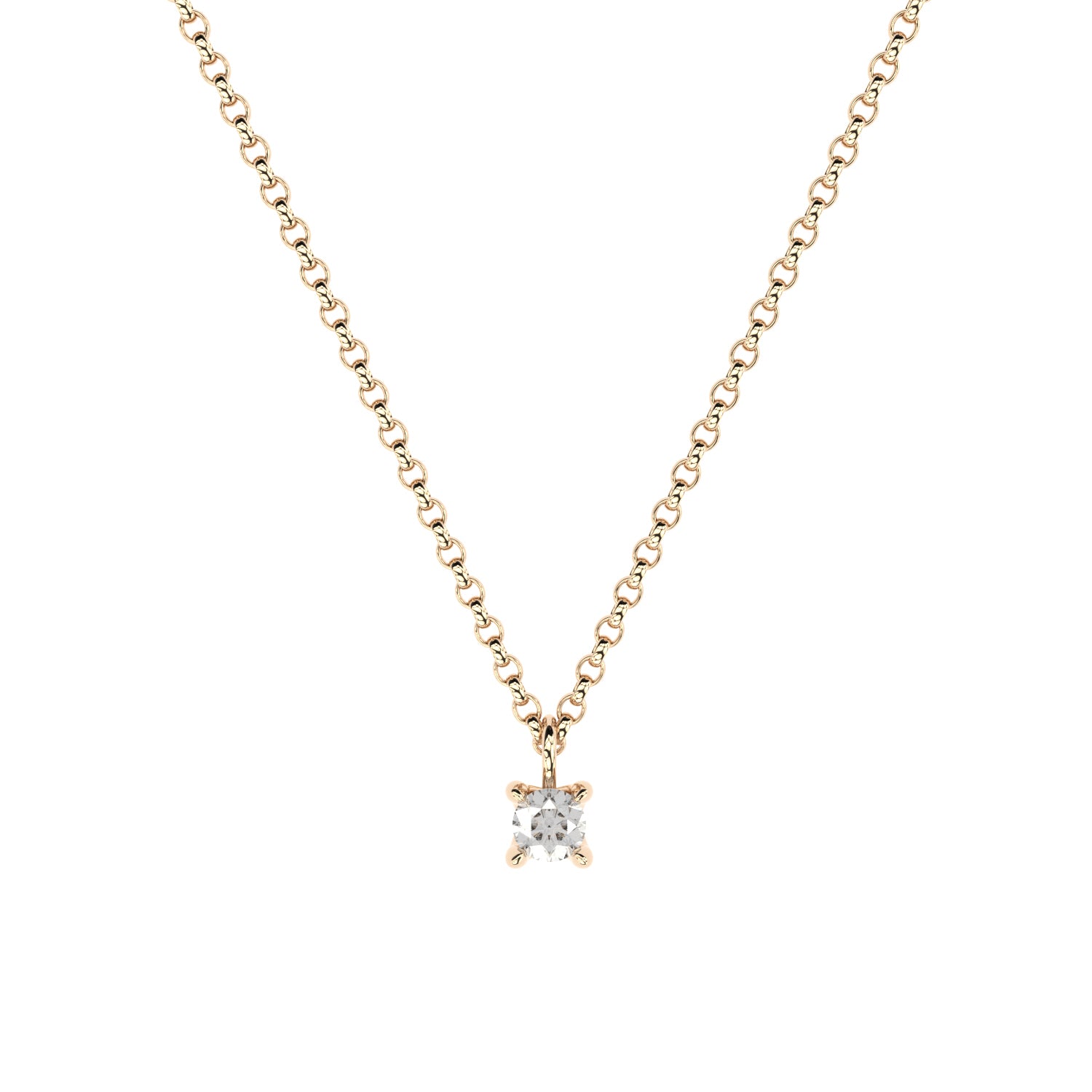 rose gold diamond pendant by Formes