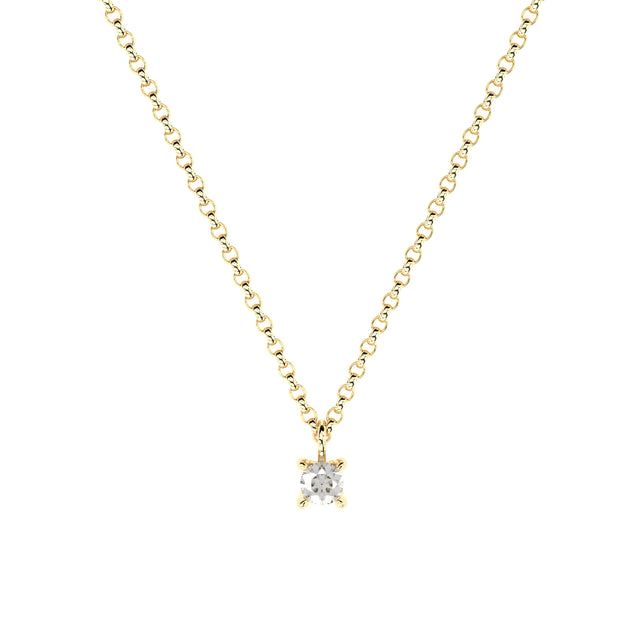 yellow gold diamond pendant by Formes