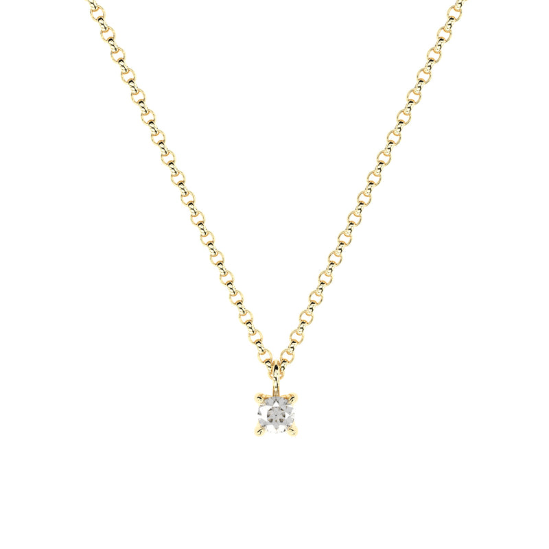yellow gold diamond pendant by Formes