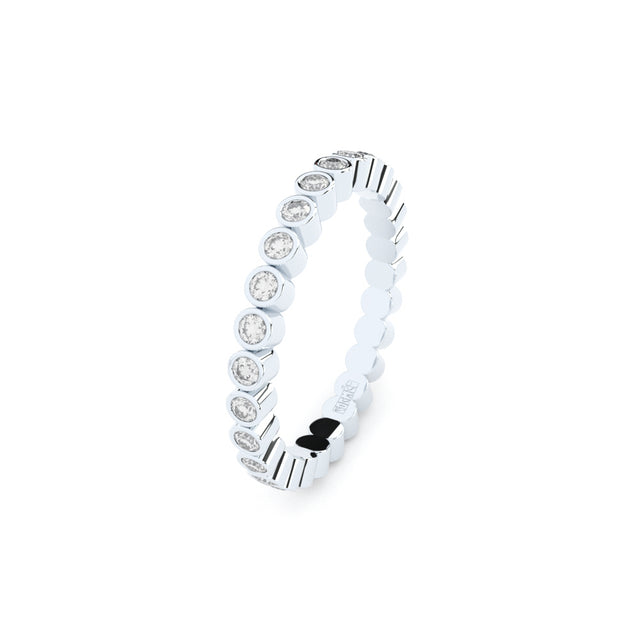 diamonds eternity ring with round setting