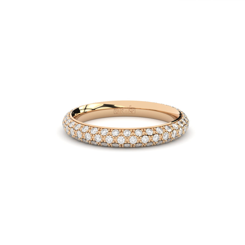 pave set diamond wedding ring