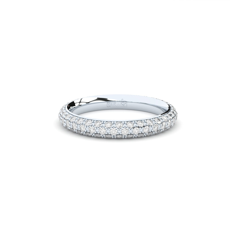 pave set diamond wedding ring