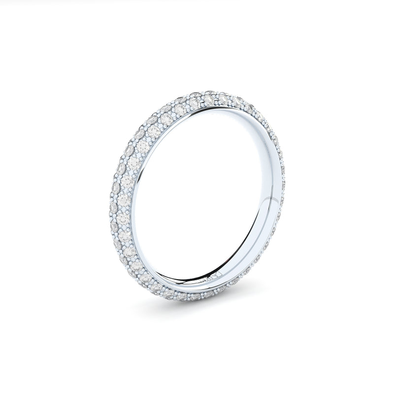 pave set diamond wedding ring