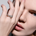 DUO HALF ETERNITY RING, 3 MM with lab grown diamonds by Formes