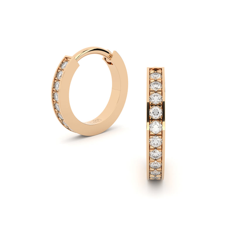 edgy hoop earrings with diamonds by Formes