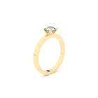 edgy solitaire engagement ring with lab grown diamonds by Formes