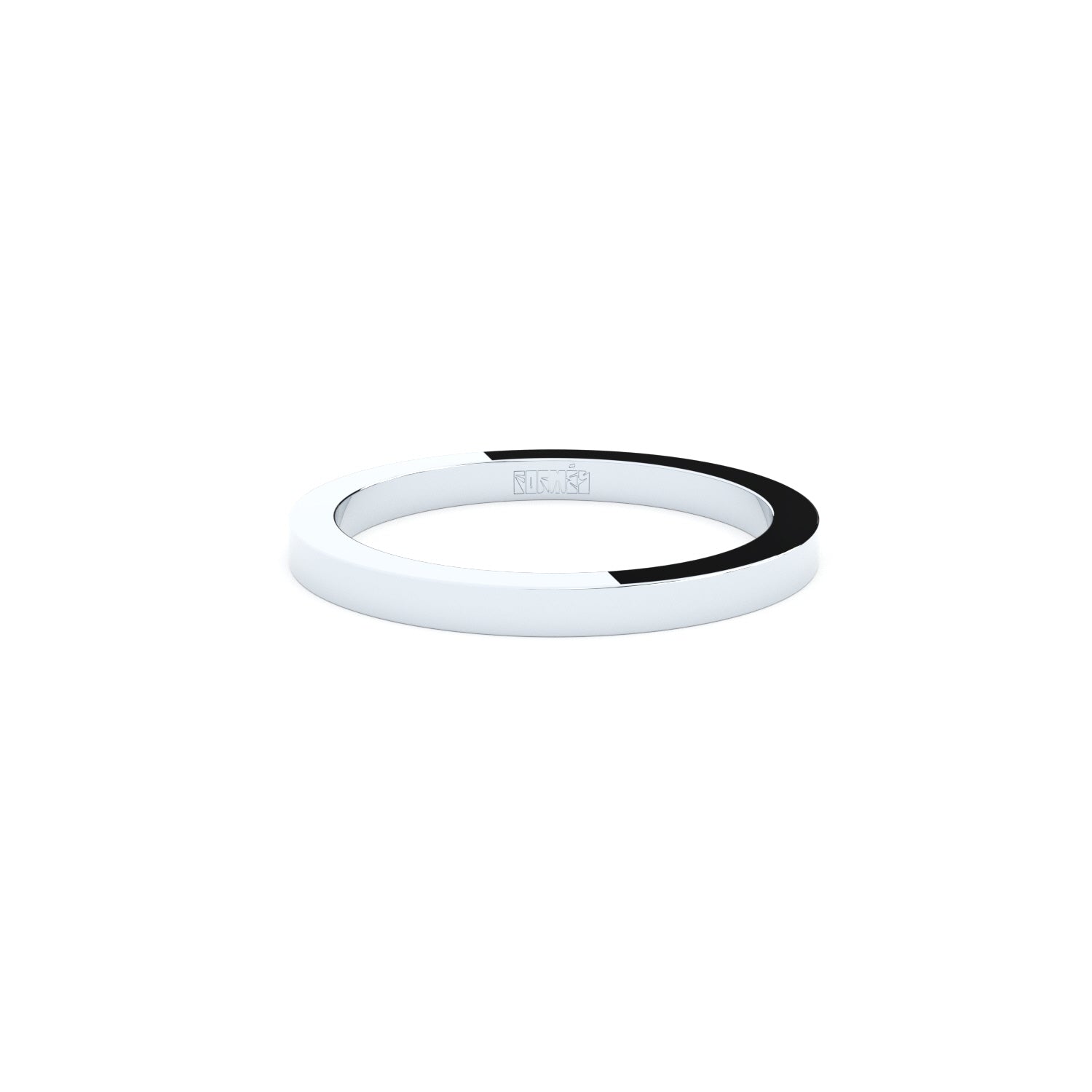 edgy square petite wedding ring 