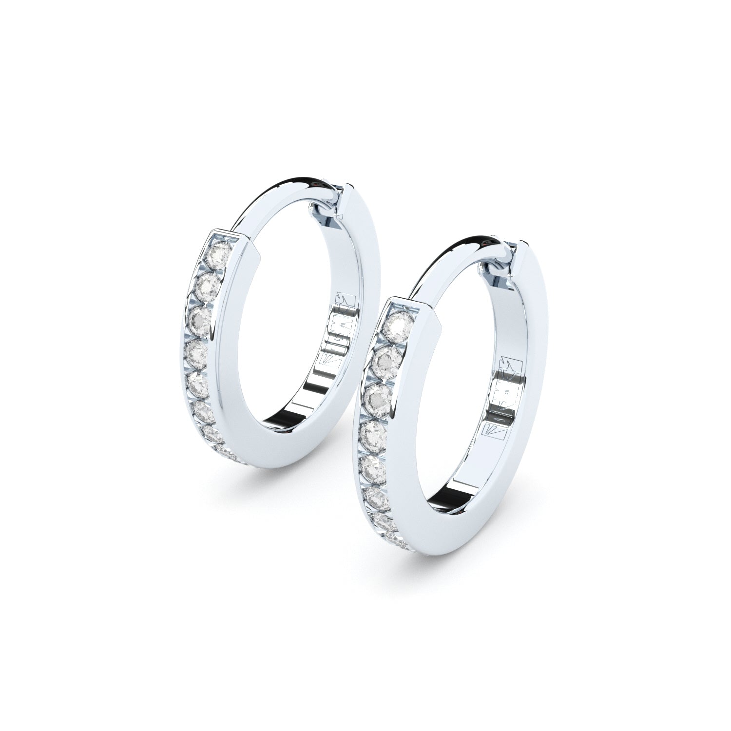 fine diamonds hoop earrings