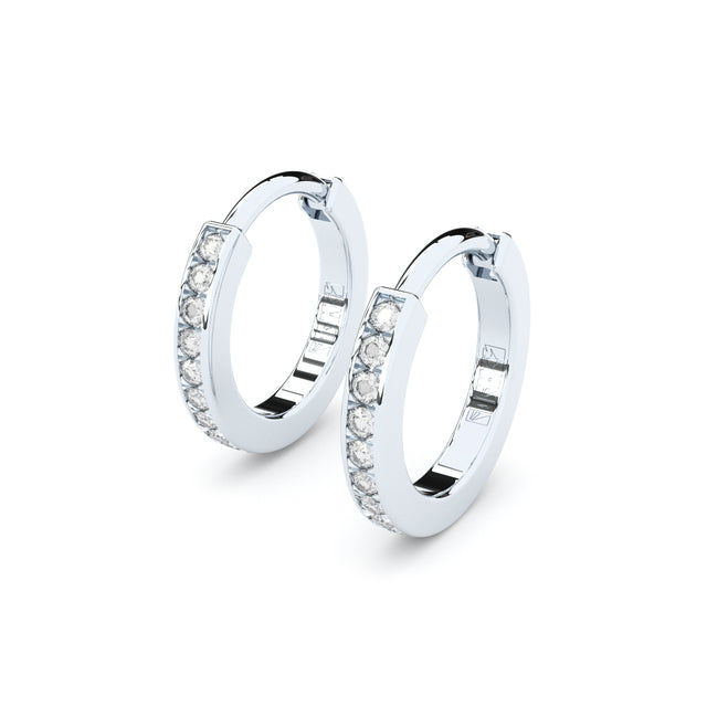 fine diamonds hoop earrings