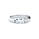 golden BOY ring with lab made diamonds stackable style by Formes white front