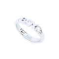 golden BOY ring with lab made diamonds stackable style by Formes white