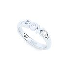 golden BOY ring with lab made diamonds stackable style by Formes white side