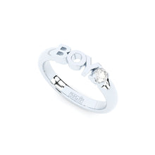 golden BOY ring with lab made diamonds stackable style by Formes white side