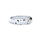 Stackable golden DAD rings with lab grown diamond by Formes