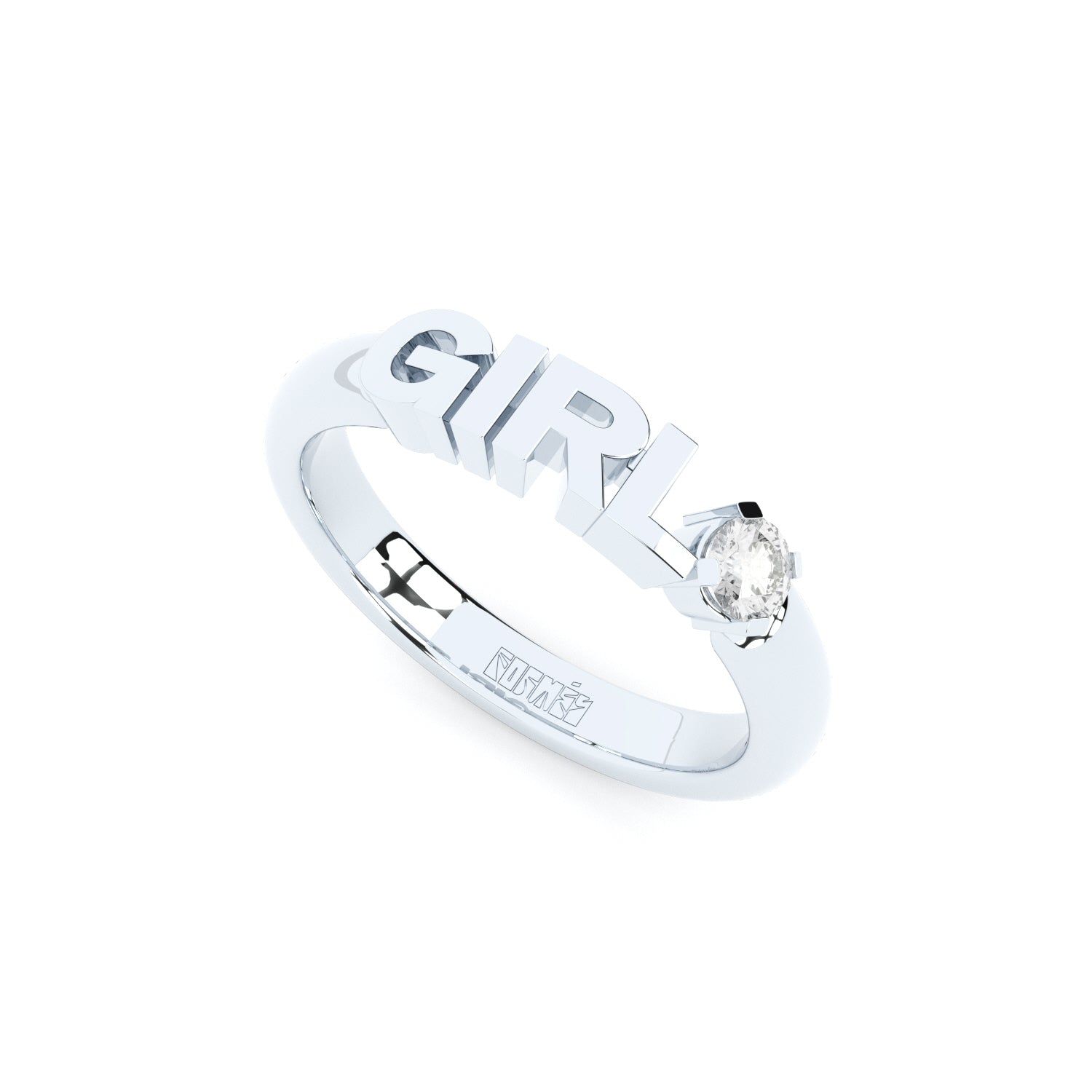 STACKABLE GIRL RING with lab grown diamonds by Formes