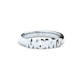 golden MOM ring with lab made diamonds stackable style by Formes white