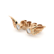 golden wings earrings with diamonds from formes