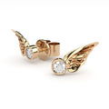 golden wings earrings with lab grown diamonds from formes