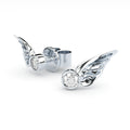golden wings earrings with lab grown diamonds from formes