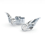 golden wings earrings with diamonds from formes