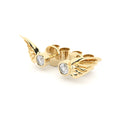 golden wings earrings with lab grown diamonds from formes
