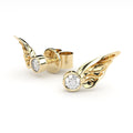 golden wings earrings with lab grown diamonds from formes