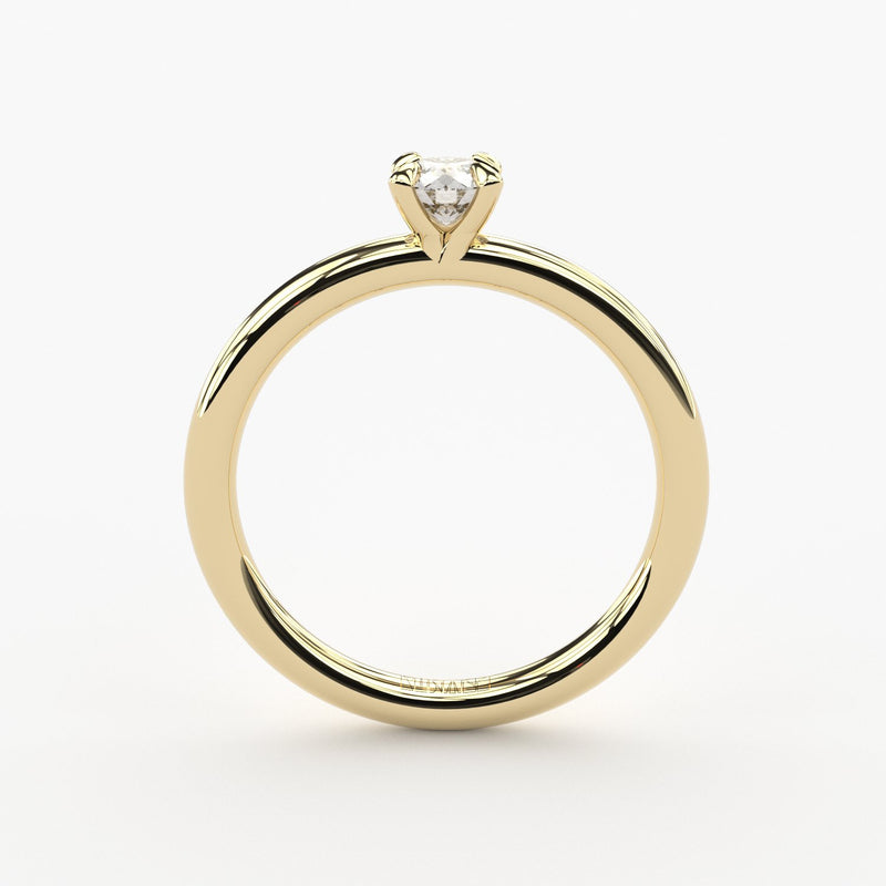 handmade lab grown or natural diamond solitaire engagement ring by Formes