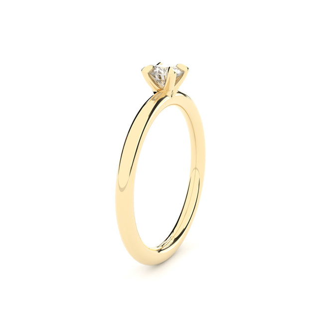 handmade lab grown diamond solitaire engagement ring by Formes