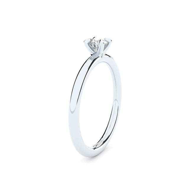 handmade lab grown diamond solitaire engagement ring by Formes