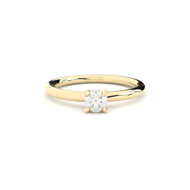 handmade lab grown or natural diamond solitaire engagement ring by Formes
