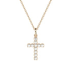 handmade cross pendant with lab grown or natural diamonds by Formes