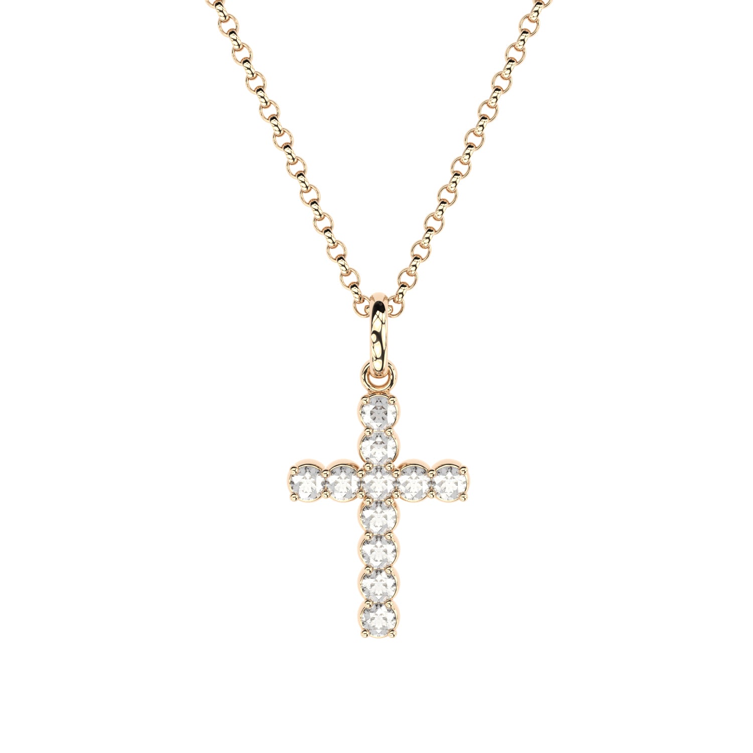handmade cross pendant with lab grown or natural diamonds by Formes