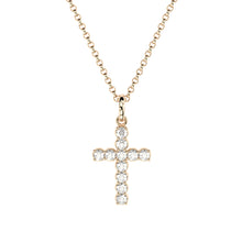 handmade cross pendant with lab grown or natural diamonds by Formes