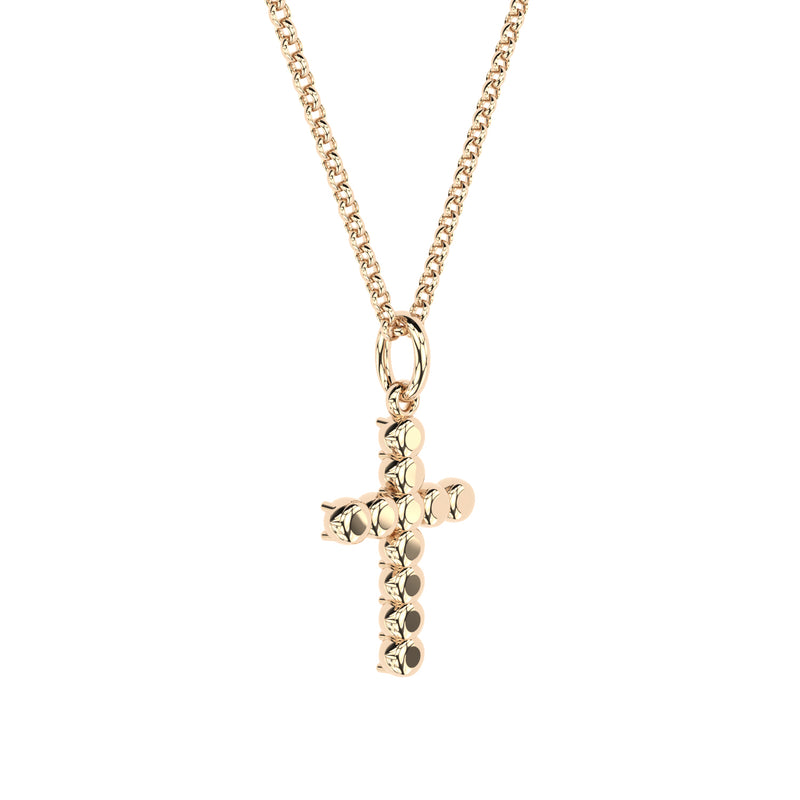 handmade cross pendant with lab grown or natural diamonds by Formes