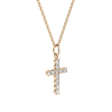 handmade cross pendant with lab grown or natural diamonds by Formes