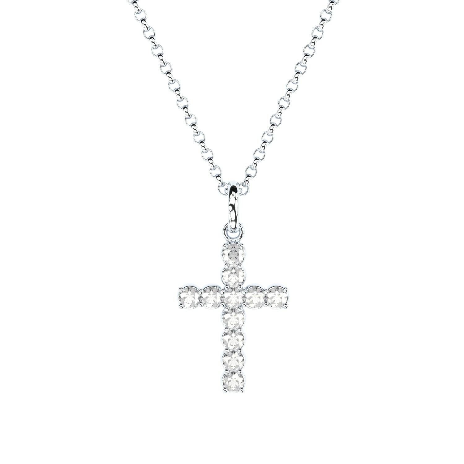 handmade cross pendant with lab grown or natural diamonds by Formes