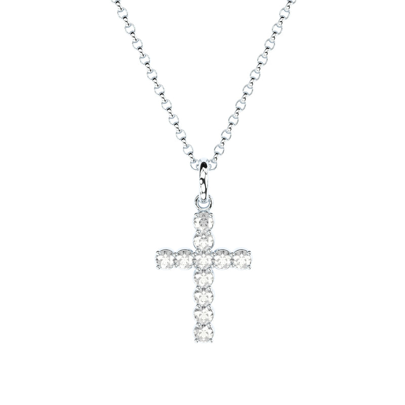 handmade cross pendant with lab grown or natural diamonds by Formes