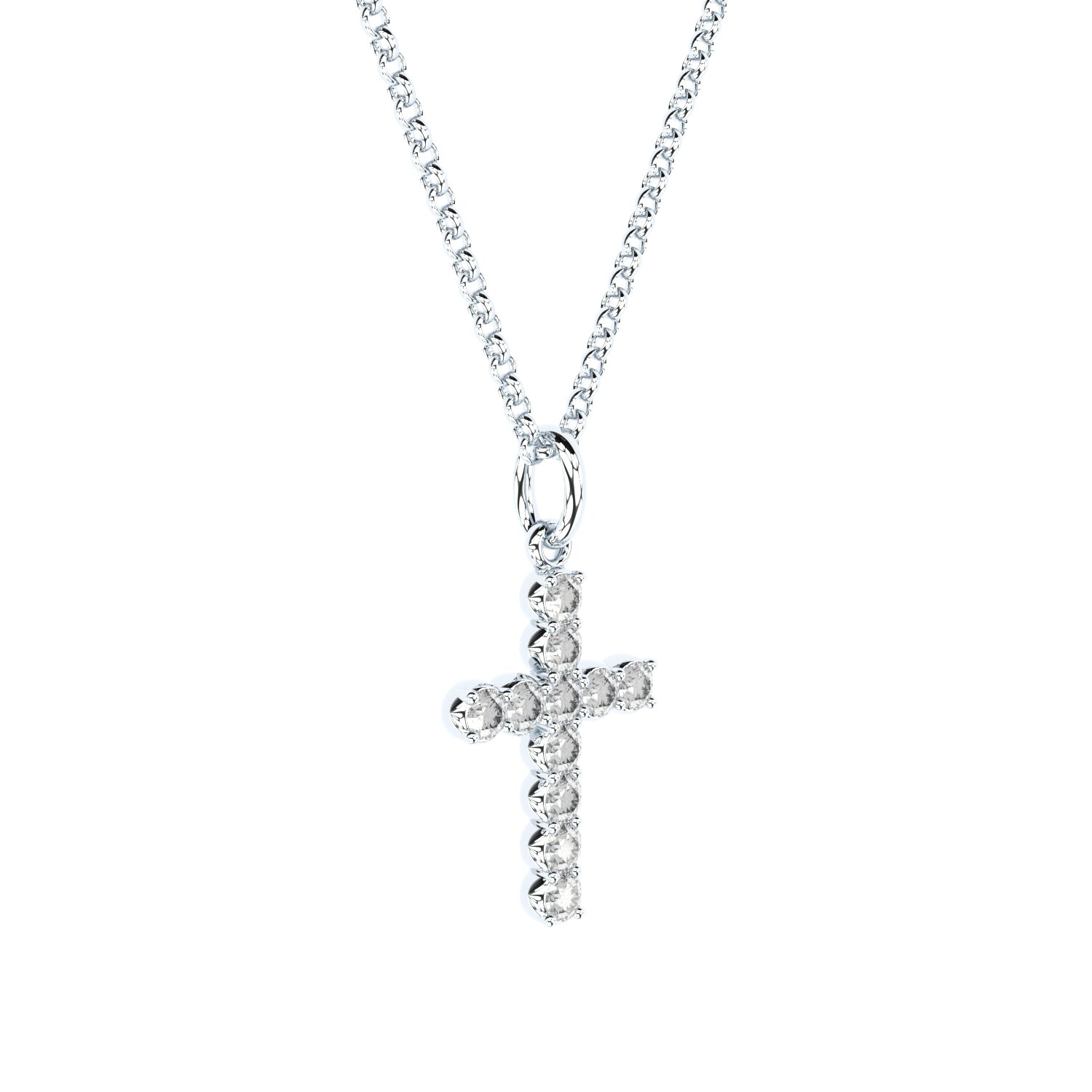 handmade cross pendant with lab grown or natural diamonds by Formes