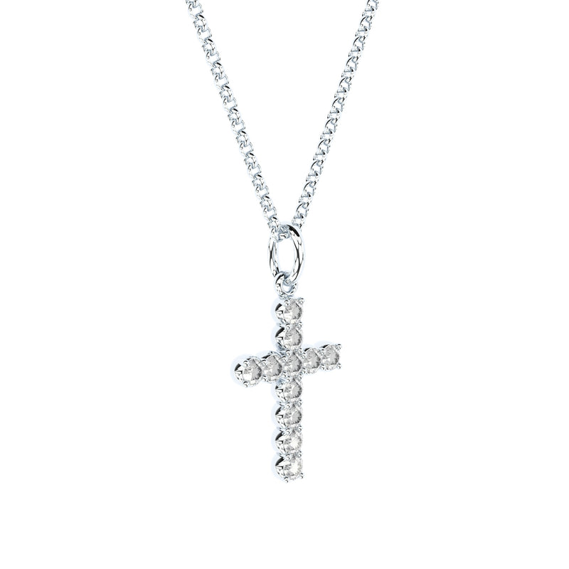 handmade cross pendant with lab grown or natural diamonds by Formes