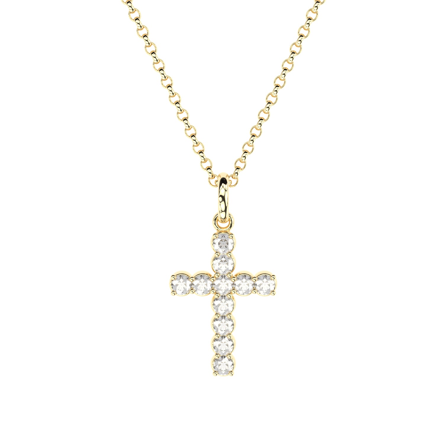 handmade cross pendant with lab grown or natural diamonds by Formes