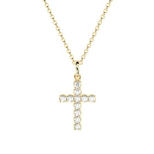 handmade cross pendant with lab grown or natural diamonds by Formes