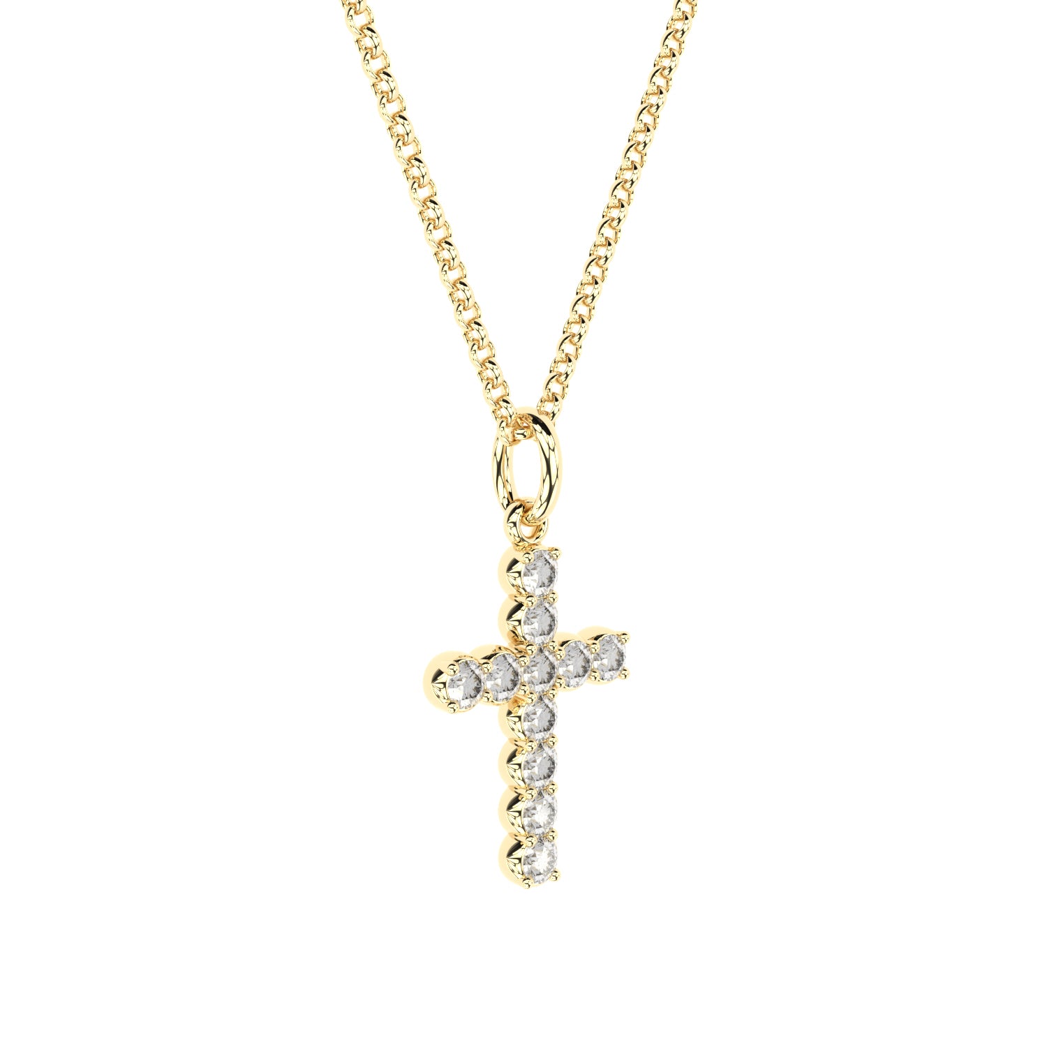 handmade cross pendant with lab grown or natural diamonds by Formes