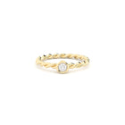 lab grown or natural diamond twisted ring
