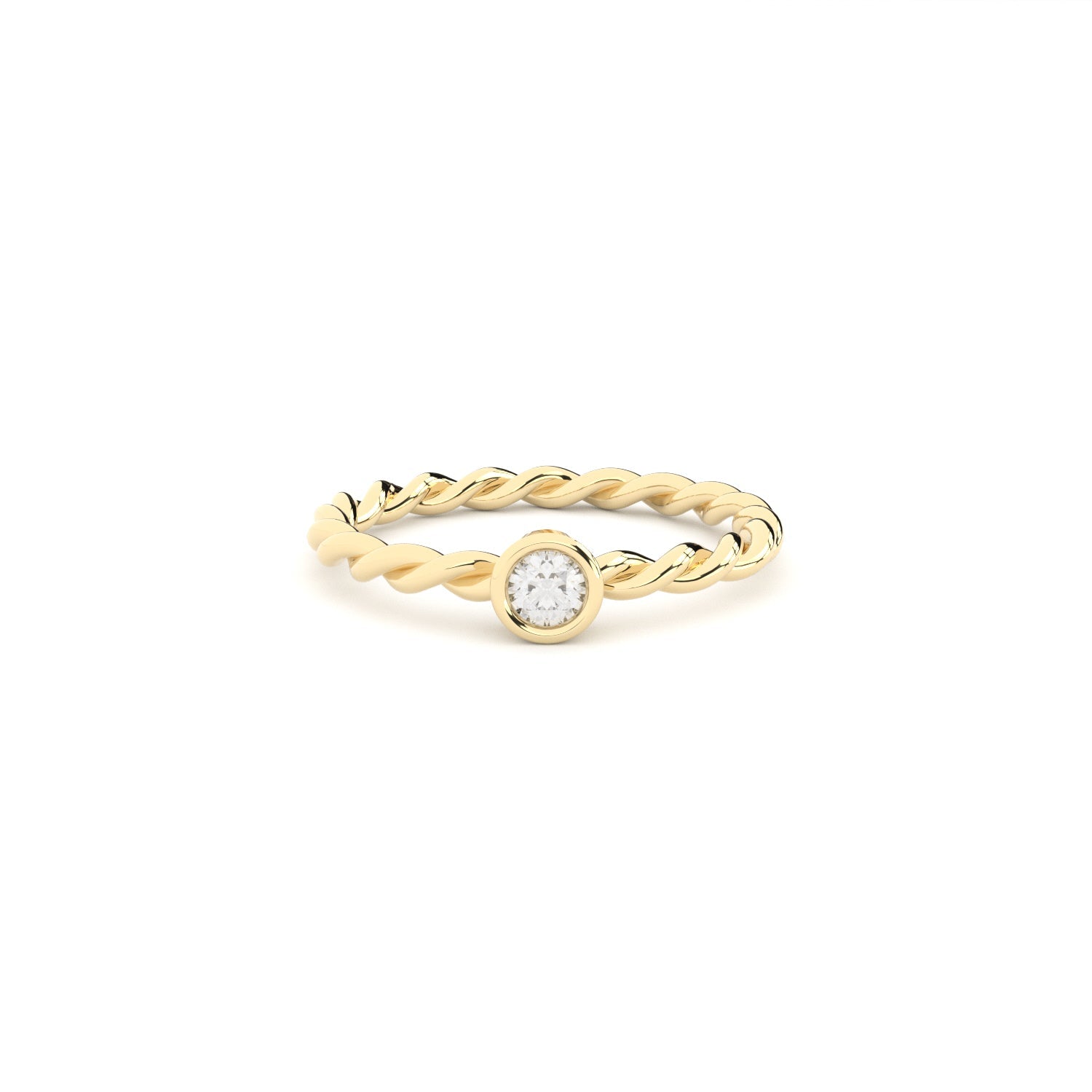 lab grown or natural diamond twisted ring